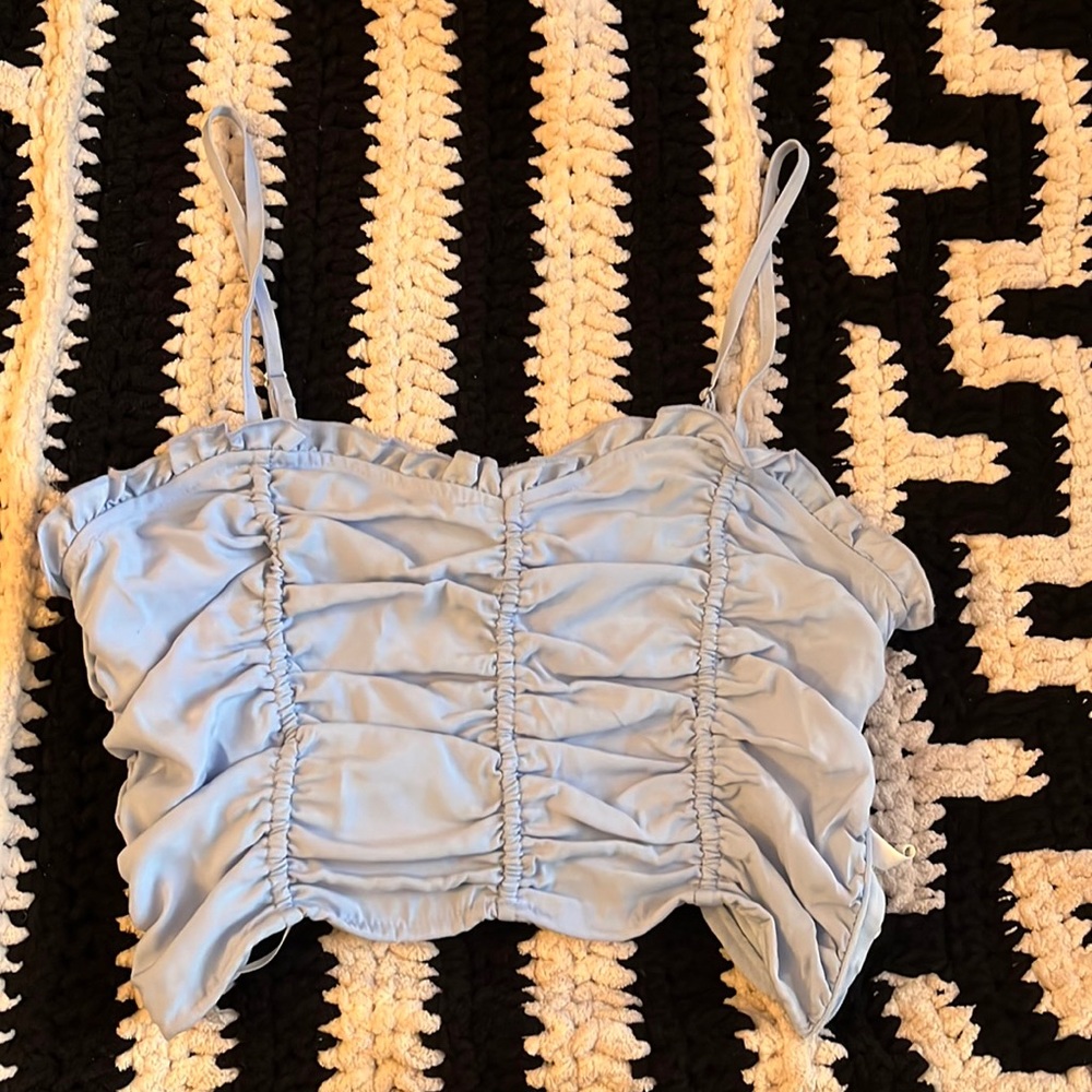 baby blue crop top